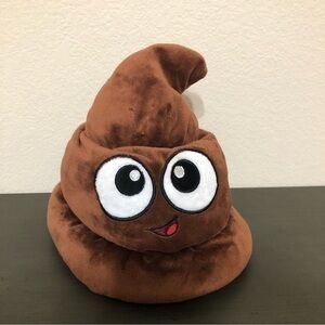Brown Plush Poop Hat With Big Eyes Funny Emoji Costume
